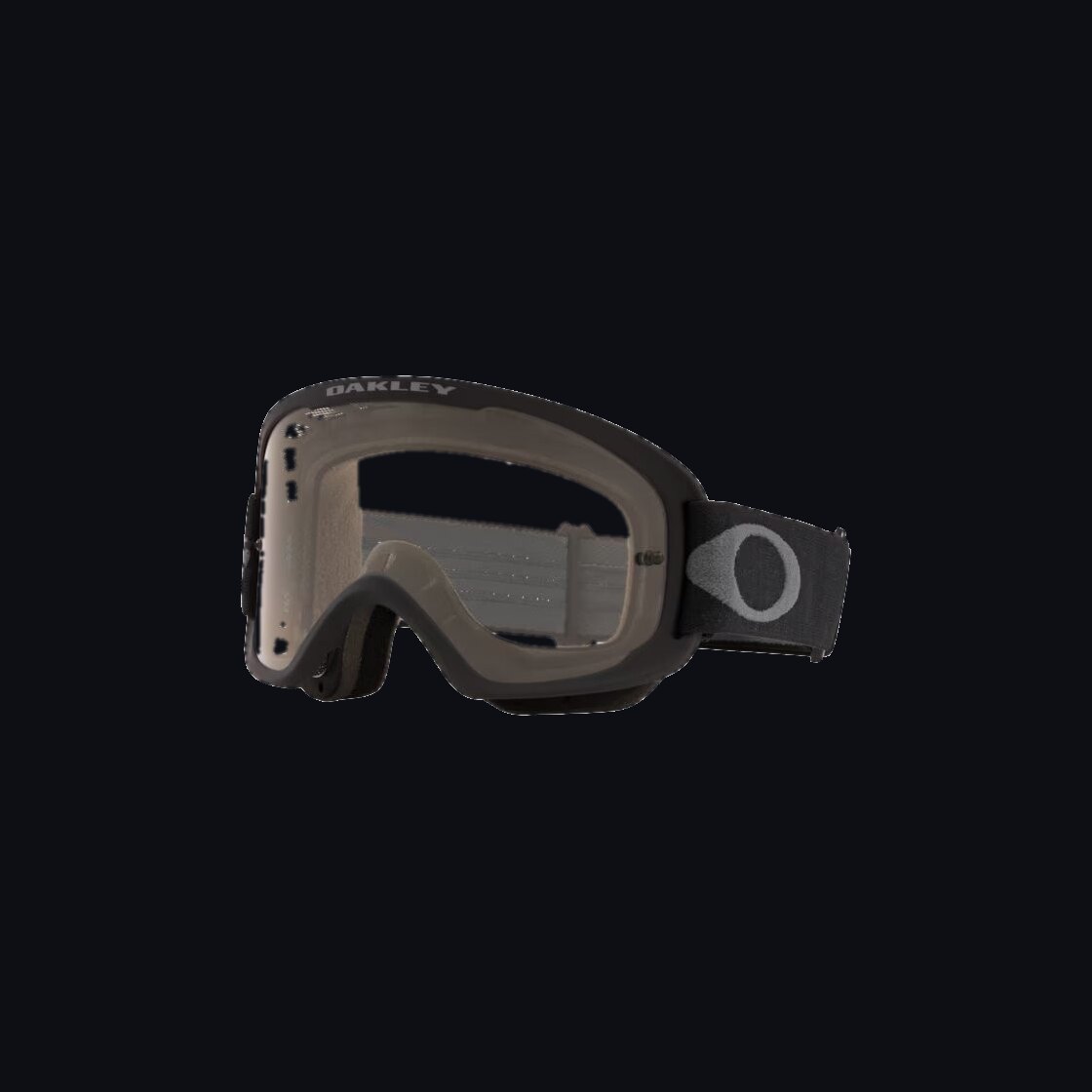 Maschera da MTB e BMX Oakley Frame 2.0 Pro, nera con lente ampia, vista di tre quarti